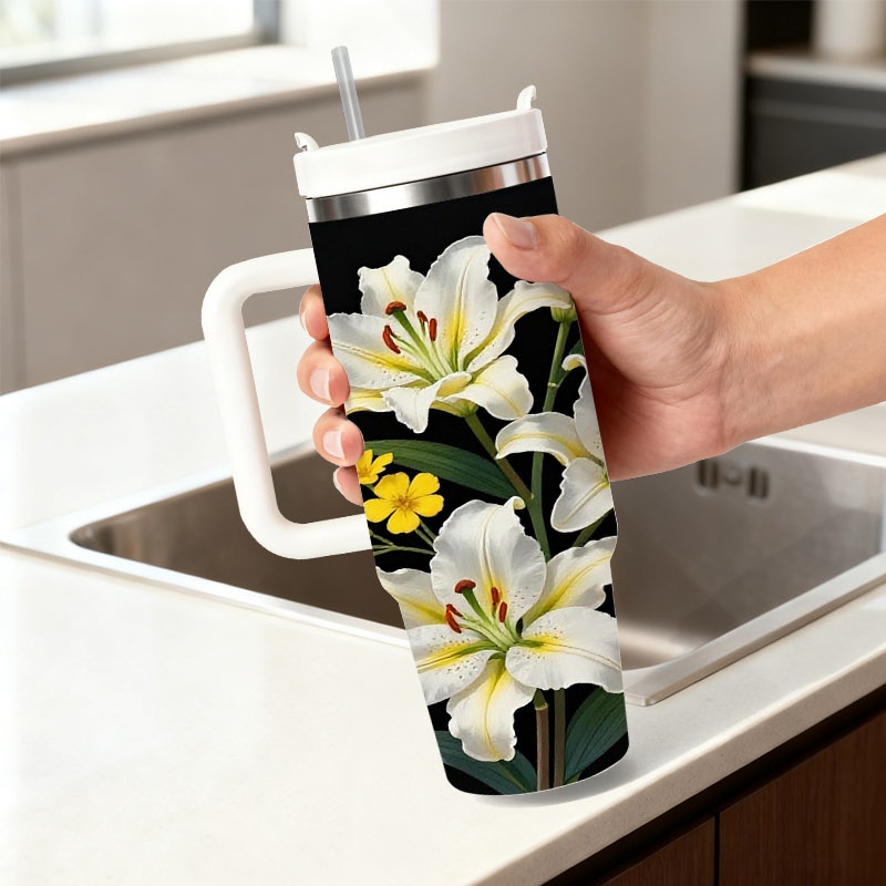 Sublimation Mug White - 40Oz Paslanmaz Çelik Çift Katmanlı Yalıtımlı